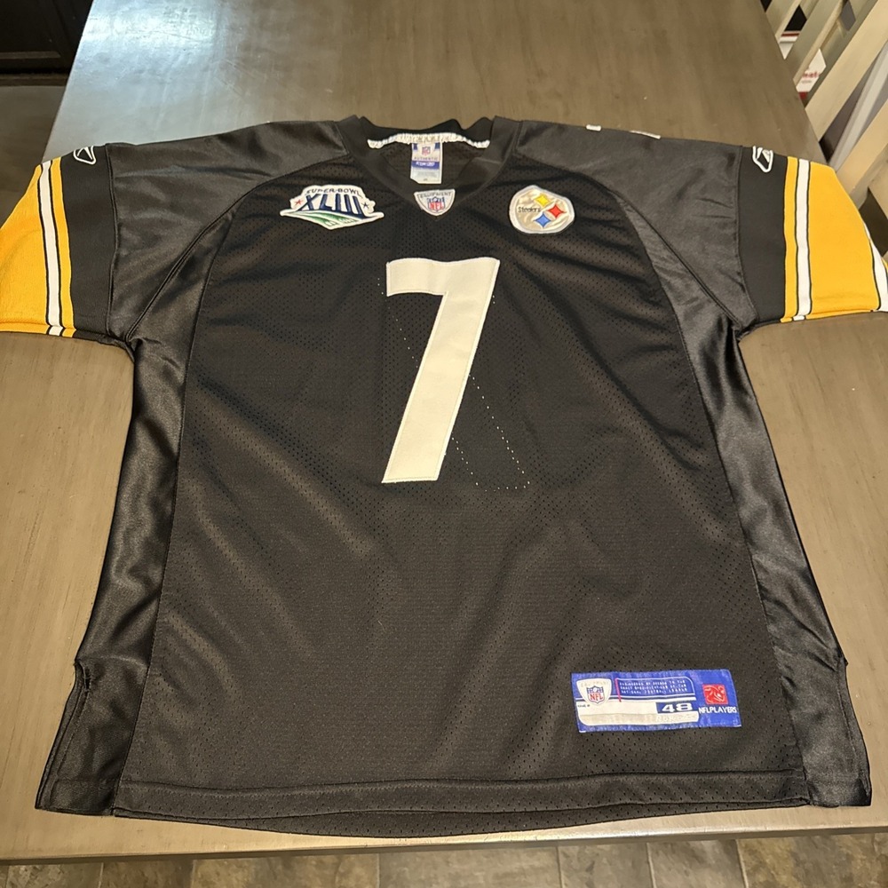 Reebok Ben Roethlisberger Pittsburgh Steelers NFL Jersey Black Size 48 Stitched